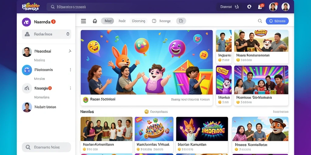 Tampilan awal yang menarik dengan banyak pilihan bermain.